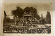 Vintage Rare Postcard. Fountain Aberdare Park Wales 
