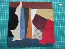 Craft bundle of soft suede scraps < 0.7mm - 1 sq ft mixed colours - ZX010