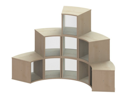 Trudy curved classroom storage - classroom,