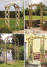 Curved Top Wooden Garden Arch