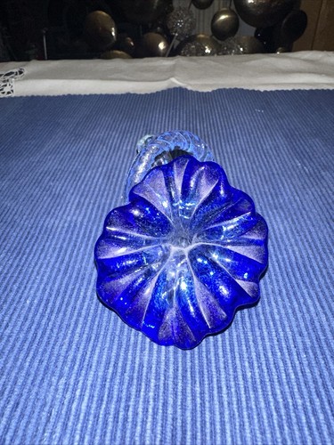 Beautiful blue blown glass