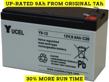Yuasa & Yucel  12V 9 Ah C20 Sealed Battery - REPLACES Y7-12 NP7-12 12V 7AH