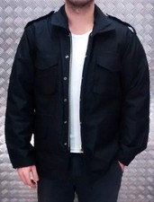 US Military Style M65 Lined Combat Jacket Black MOD/Scooter - All Sizes NEW