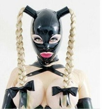 Latex Mask with Pigtails