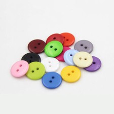 Buttons 12mm 100pcs Resin Mixed colour sewing scrapbooking craft 2-Holes Round