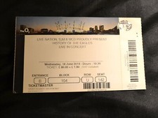 Old Concert Ticket History of