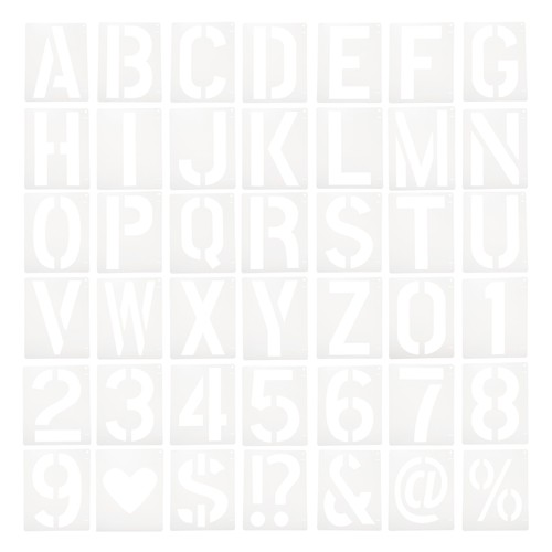 42pcs inch letter stencils - inch,