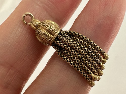 Antique 9ct gold tassel - antique,