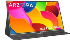 ARZOPA Portable Monitor 15.6'' 1080P FHD, USB C HDMI, Compatible