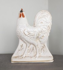 Antique Staffordshire Flatback Chicken Cockerel C1860-70... Some Damage
