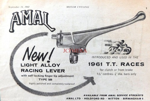 Amal racing motor - cycle, brake