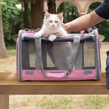 TIEKER FABRIC PET CARRIER BAG PORTABLE CAT TRAVEL CASE CAGE DOG CARRY BAG CRATE