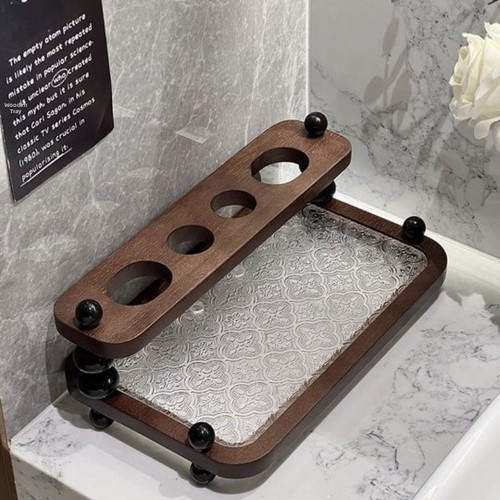 Space saving wooden - space, toothbrush