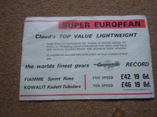 Super European Worlds Finest Gears Campagnolo Brochure