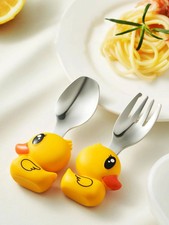 Cartoon Duck Spoon & Fork Set