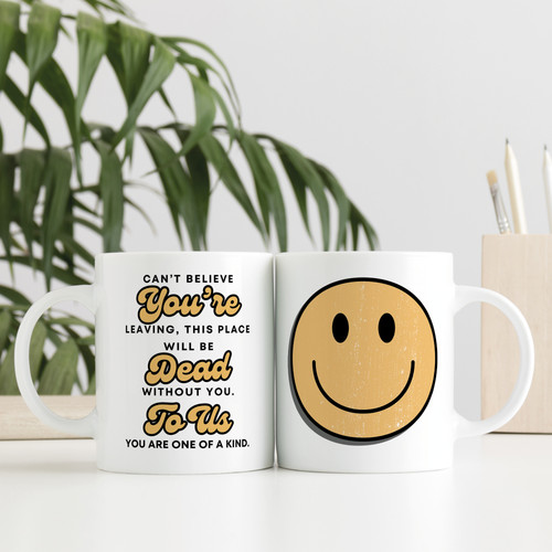 Dead smiley face mug - dead, to