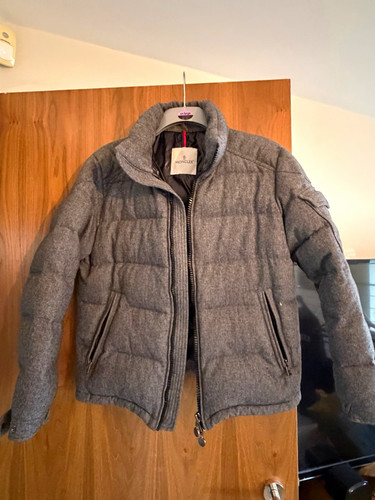 Moncler men grey wool down - men's,