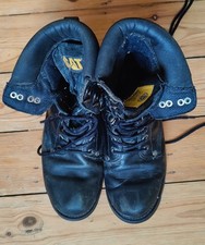 CAT WALKING MACHINES BLACK LEATHER BOOTS, size 9.5