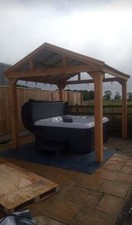 Wooden Hot Tub Shelter, Gazebo, Garden Pergola, 3.6mx3m Roof Canopy DIY Kit