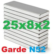 25x8x2 neodymium - 25x8x2, mm
