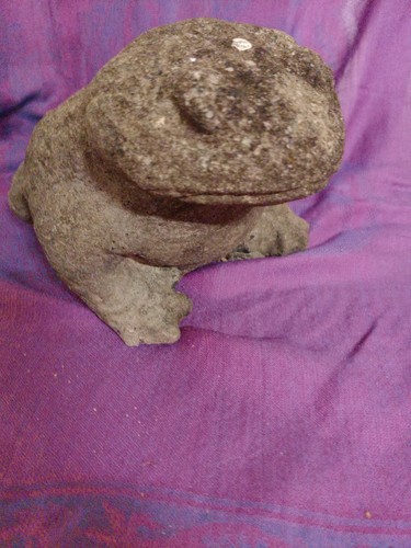 Stone garden frog - frog/toad, gift