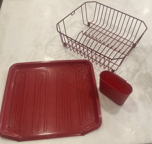 Rubbermaid red dish drainer - red,