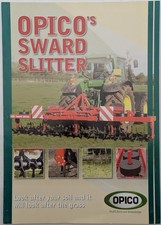 Opico Grassland Sward Slitter Foldout Sales Brochure, A4 Size, c 1990's