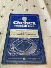 Chelsea V Wolverhampton Wanderers Football Programme 1953/54
