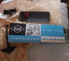 MINI COOPER MK1 METAL NEW OLD STOCK INTERIOR MIRROR NOS 1959 WINGUARD CRACKLE 