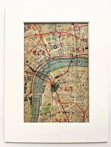 Antique 1930s london map - london,