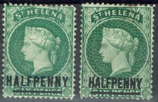 ST HELENA 1884 QV HALFPENNY -