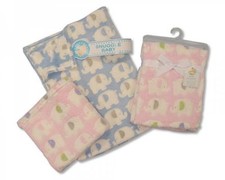 Supersoft Snuggle Wrap Layered Wrap Blanket Blue Pink 75 x 100 33 Baby Babies