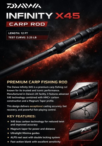 Daiwa infinity x45 - infinity, 12ft