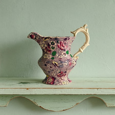 Antique chintz pitcher purple - antique,
