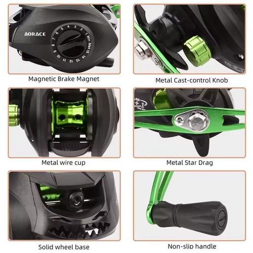 Baitcasting fishing reel - reel, 7.2:1