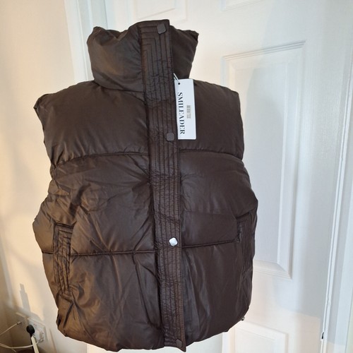 Ladies brown puffer - brown, gilet