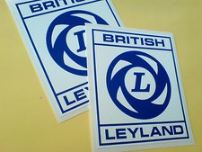 BRITISH LEYLAND Square Box Style Classic Retro Car Stickers Decals 2 off 100mm