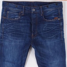 Mens G-Star LUMBER CLASSIC TAPERED Tapered Blue Jeans W34 L34