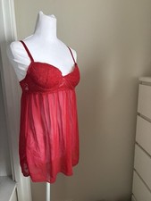 Marilyn monroe red lace babydoll slip dress