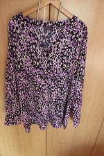 LADIES: MARKS & SPENCER : TUNIC:  BLOUSE/TOP: SIZE 14: USED