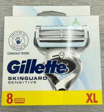 Gillette Skinguard Sensitive Razor Blades 8 XL Pack Genuine Refills BRAND NEW 