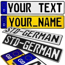 GB D Euro German Novelty Pressed Metal Number Plates Show Custom Trucker Name