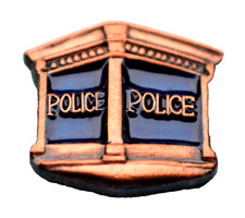 Police Station Lamp Enamel Tie/Lapel Pin Badge