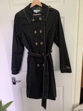 Boden Black Trench Coat With