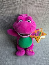 Fisher-Price Barney’s World Toddler Toy 6.5-Inch Barney Plush Dinosaur Tagged