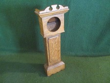 Vintage Wood Oak Pocket Watch Stand Holder Display Case - Longcase Clock