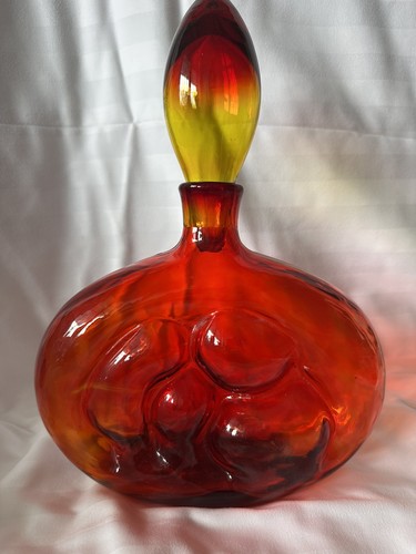 Vintage tangerine decanter - tangerine,