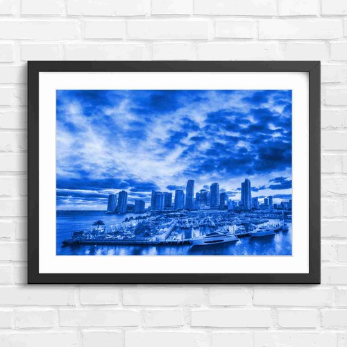 Vibrant miami skyline with - vibrant,
