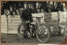Antique vintage speedway race motorcycle J.A.P photograph original 30s 40s #1