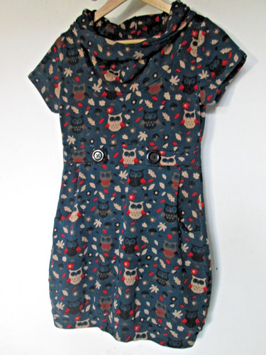 Tenki teal owl patterned - teal,,